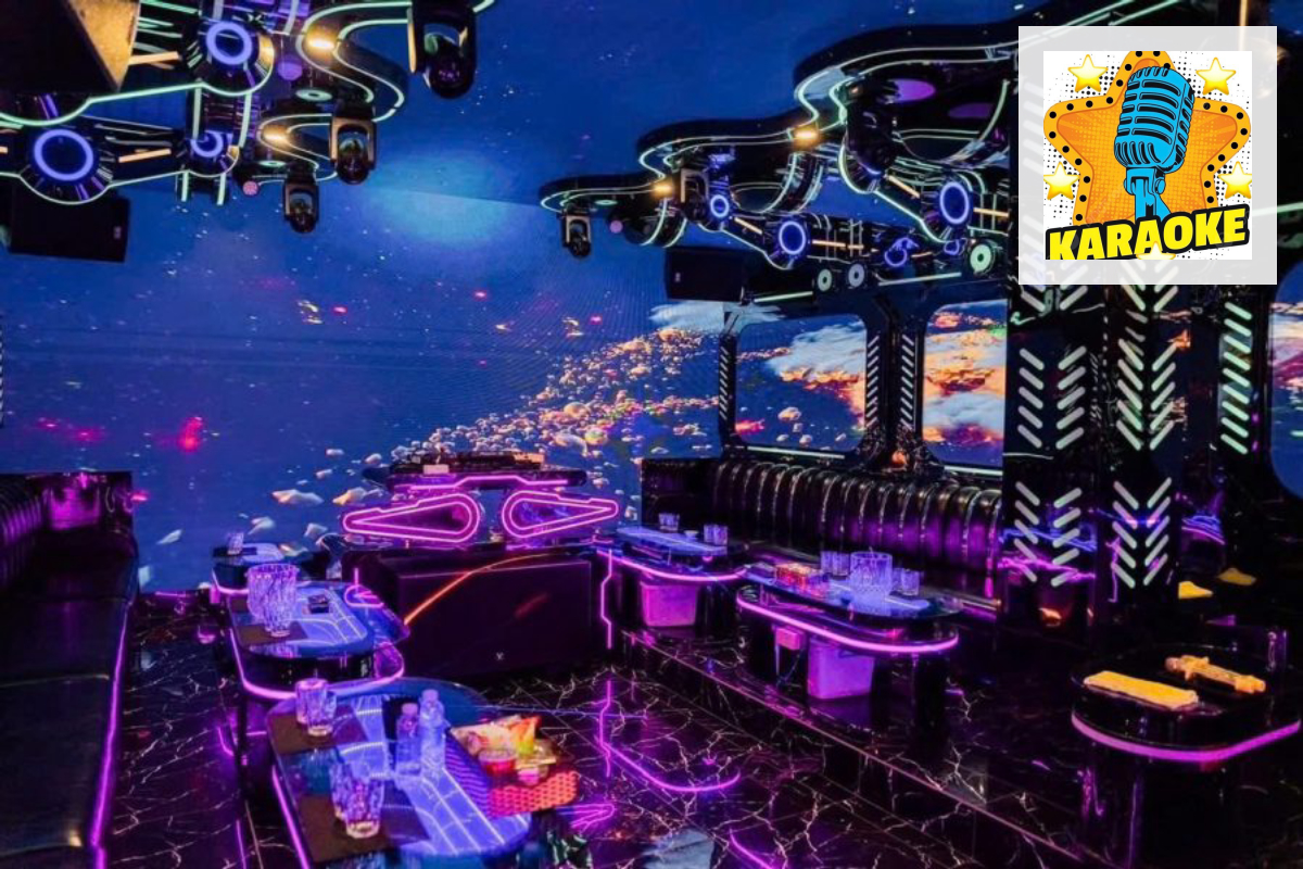 Không gian phòng karaoke phong cách hiện đại tại khu vực Cầu Giấy