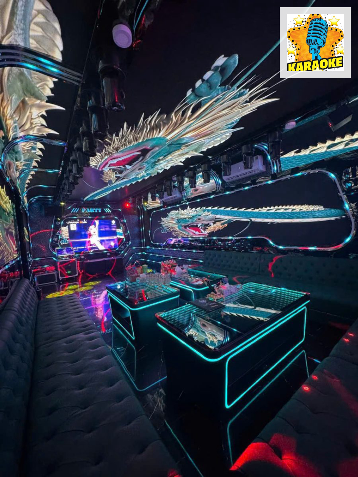 Nội thất phòng karaoke cao cấp minh hoạ tiện ích đi kèm